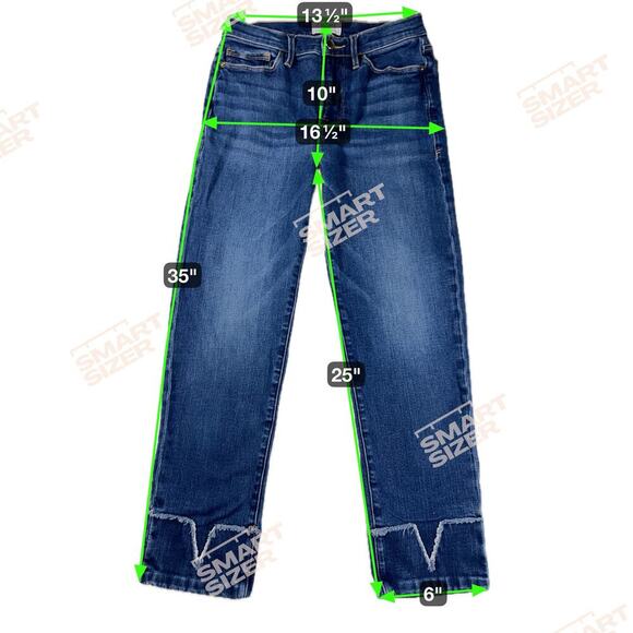 FRAME Denim Le Nouveau Straight Mid Rise Cuff Detail Cropped Jeans Size 27 - Picture 5 of 11